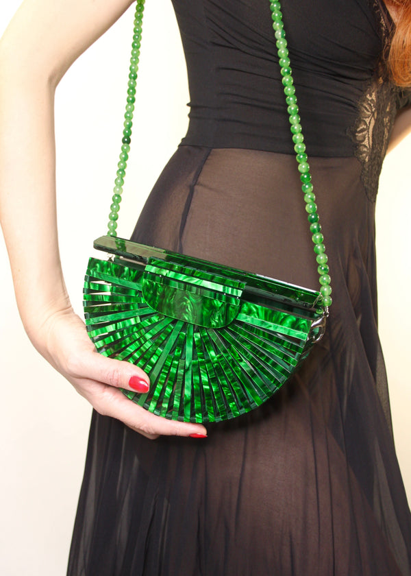 Jade Clutch in Emerald