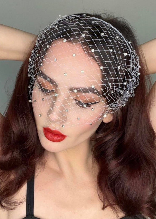Glittering Bride Crystal Veil