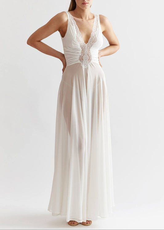 Rita Silk 1940's Gown in Ivory