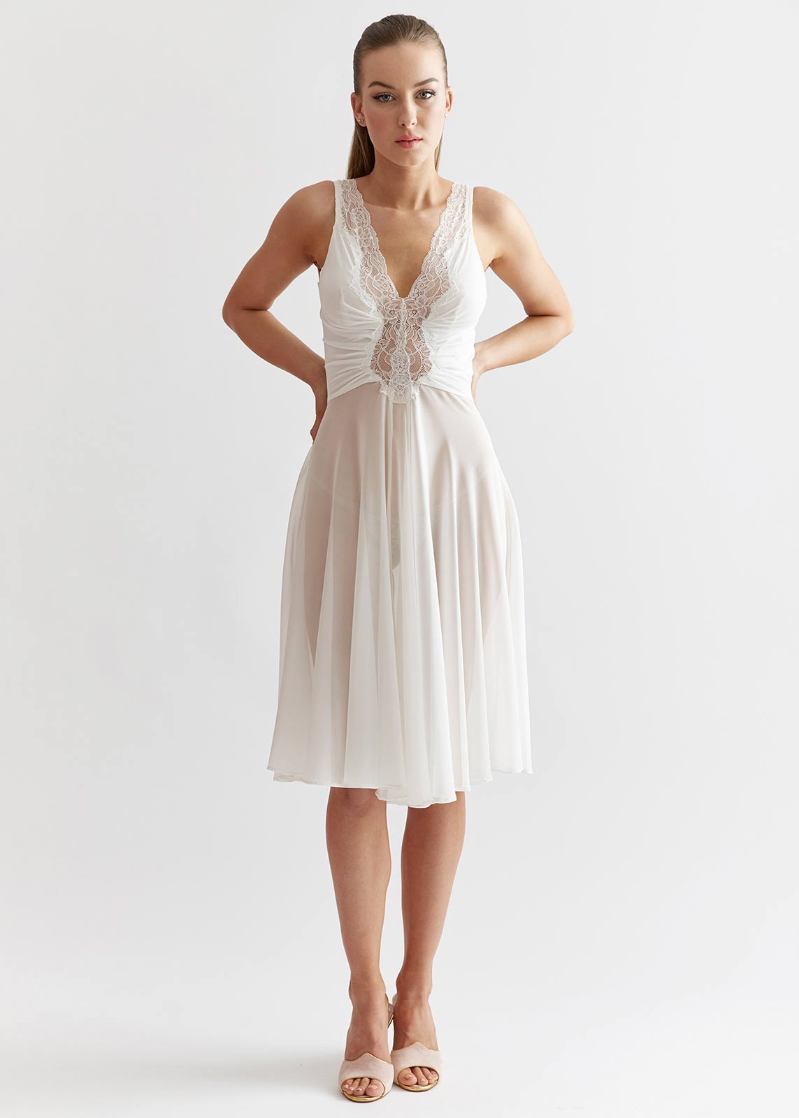 Rita Silk 1940's Slip in Ivory