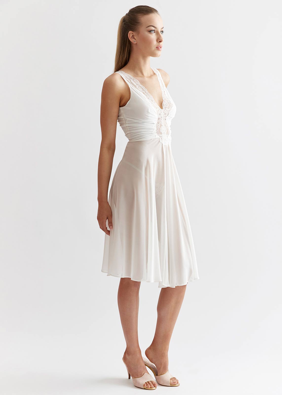 Rita Silk 1940's Slip in Ivory